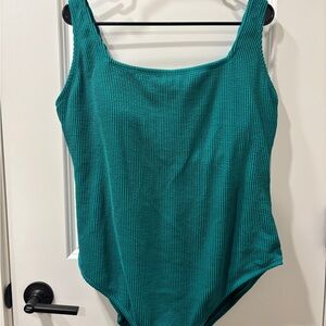 Kona Sol Turquoise Textured Swimsuit